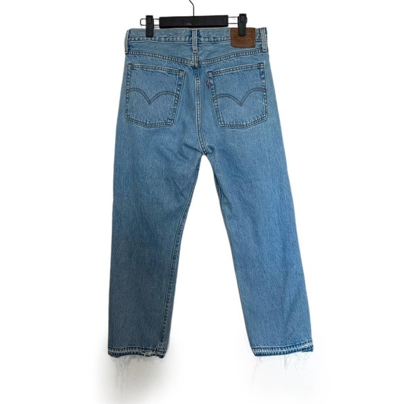 Levi's Premium Wedgie Straight Distressed Released Hem Jeans Size 29 - Picture 2 of 9